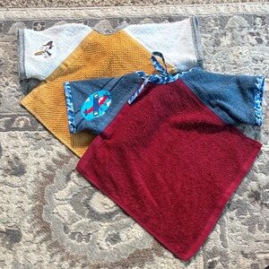 Towel bibs handmade x2